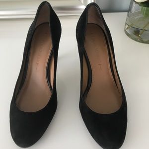 Banana Republic black suede heels. Size 7